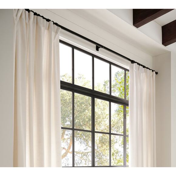 Pottery Barn Emery Linen Curtains 50" W x 84" L Light Filtering Pair 2 Ivory - Picture 9 of 13